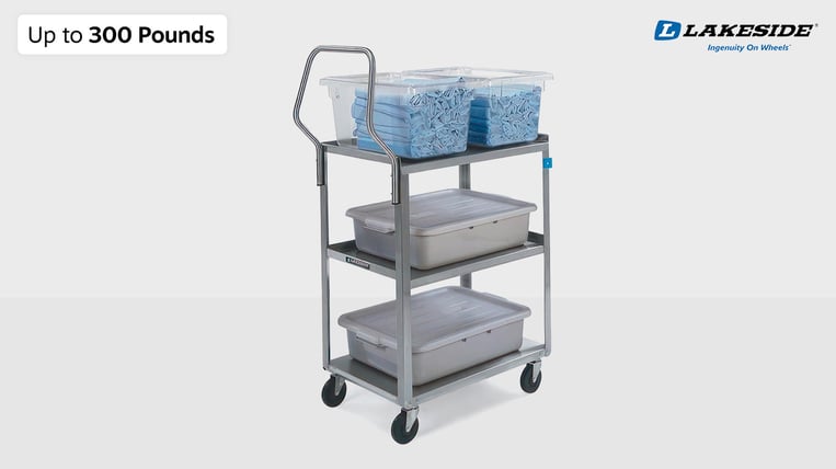 Standard Durability Carts with the capability to hold up 300 pounds