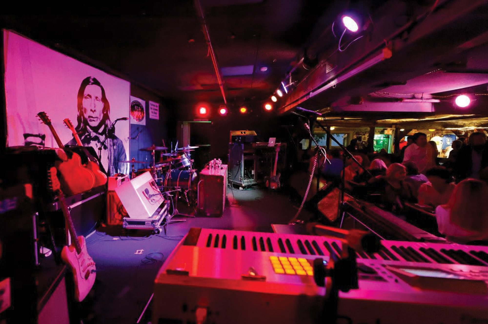 An image of the stage inside of Stephen Talkhouse