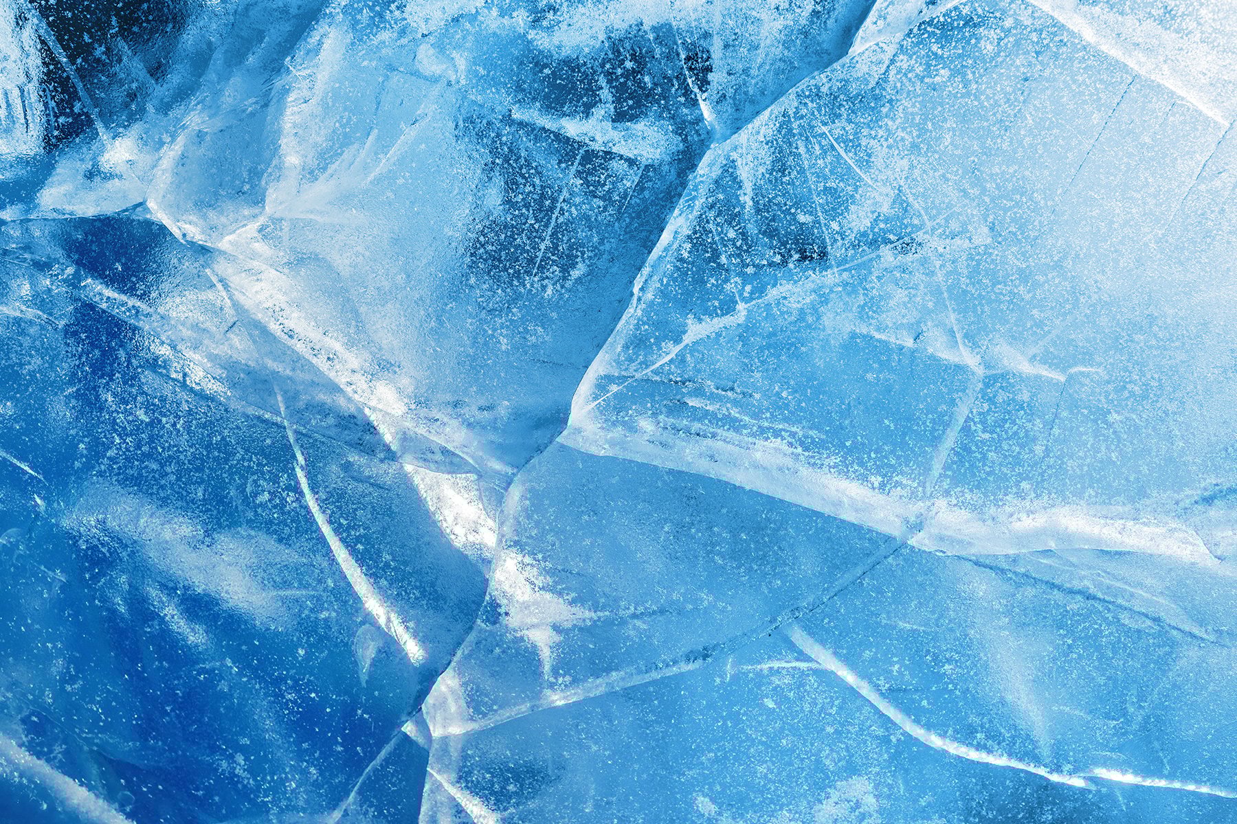 Cracked solid piece of ice
