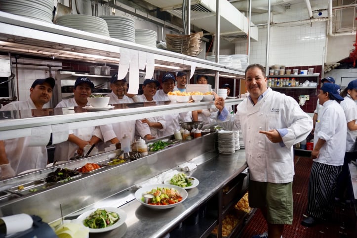 Chef Josh Capon shows off his kitchen at Lure Fishbar