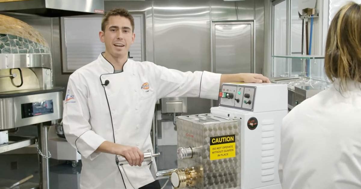 Chef with Rosito Bisani extruder