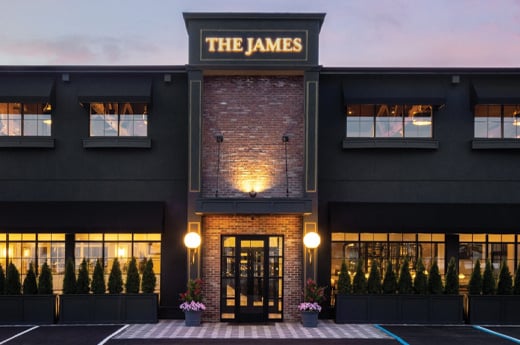 Exterior of The James in Babylon, NY.