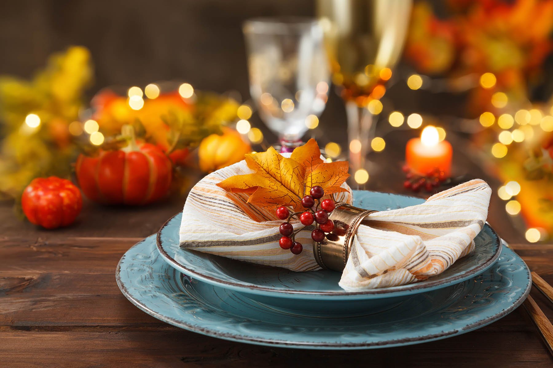 Thanksgiving autumn place setting